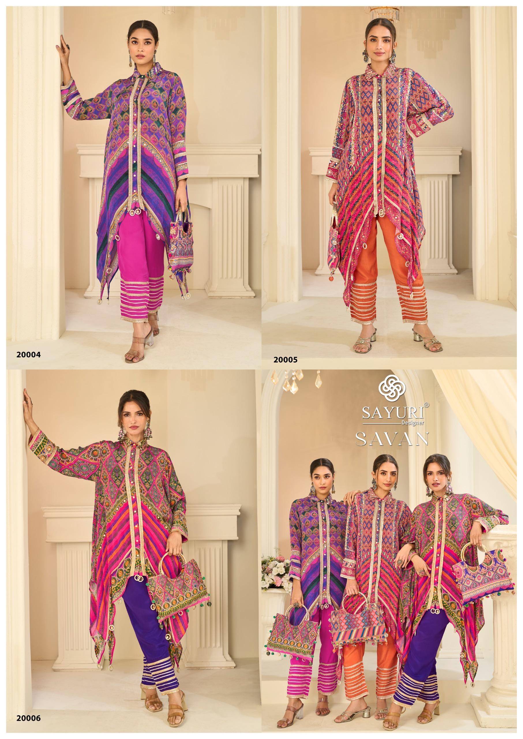 SAVAN BY SAYURI DESIGNER 20004 To 20006 Series Beautiful Festive Suits Colorful Stylish Fancy Ethnic Wear Silk Dresses At Wholesale Price